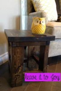 DIY End Table Out of Scraps $0 CAD | leave it to Joy