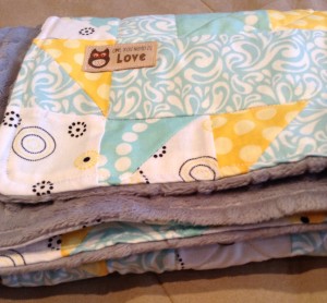 DIY Baby Quilt with Minky & Easy Binding | leave it to Joy